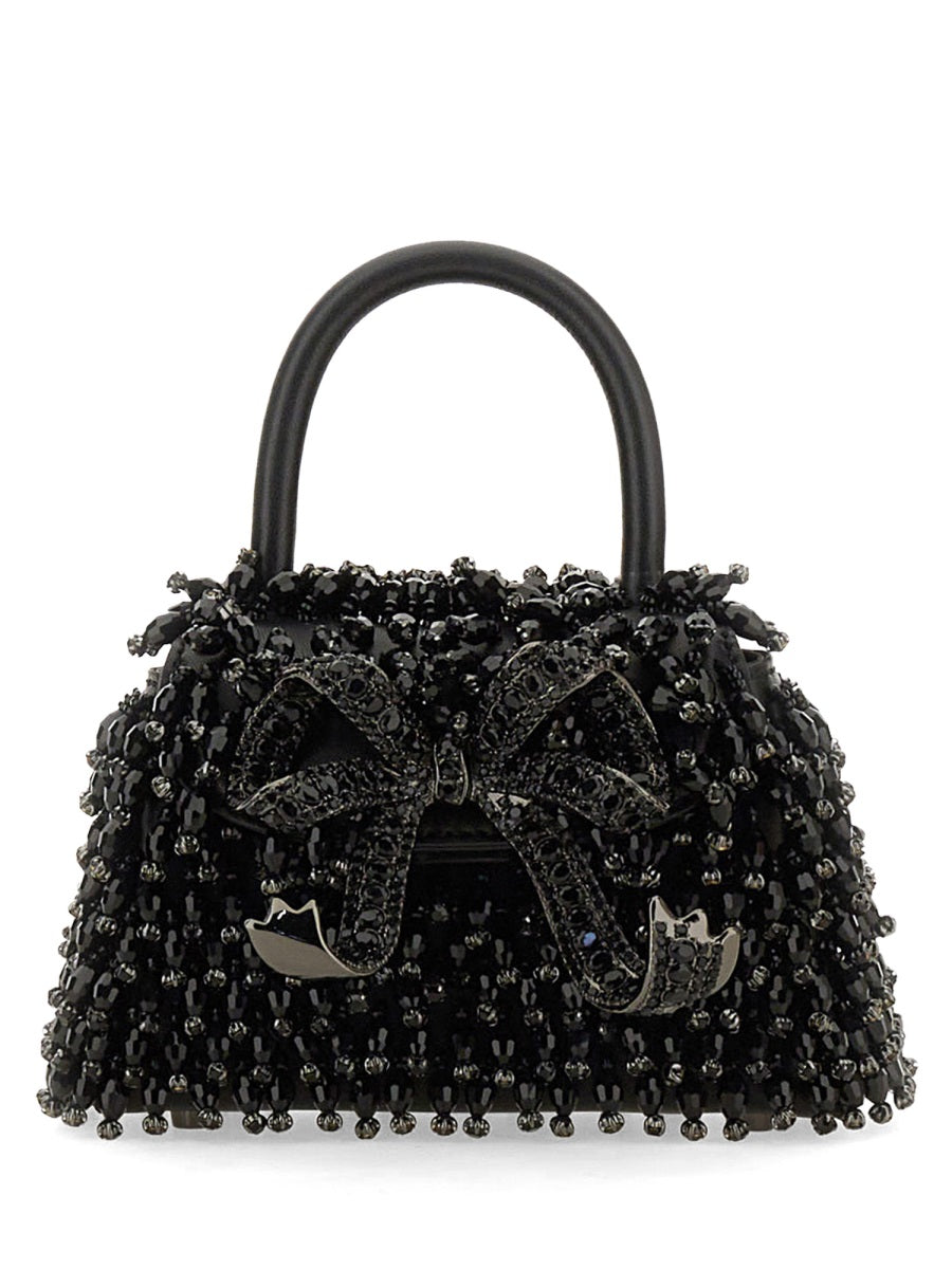 SELF-PORTRAIT Mini Crystal Micro Handbag