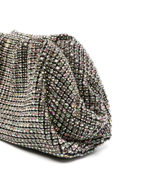 SELF-PORTRAIT Multi Rhinestone Chainmail Mini Clutch Handbag