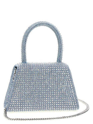 SELF-PORTRAIT Mini Rhinestone Denim Handbag - Stylish & Chic