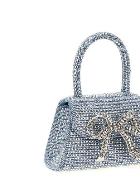 SELF-PORTRAIT Mini Rhinestone Denim Handbag - Stylish & Chic