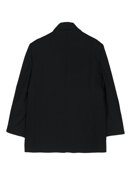 Áo Khoác Blazer Dệt Wool - Xanh Đậm Nhất