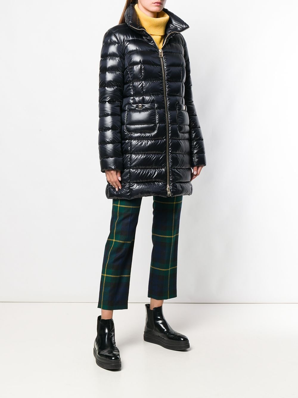 HERNO Elegant Mid-Length Puffer Jacket