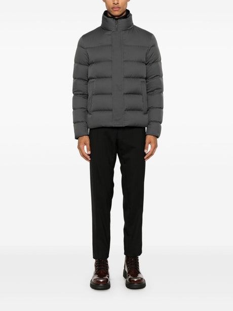 HERNO LOGO-PLAQUE PUFFER JACKET