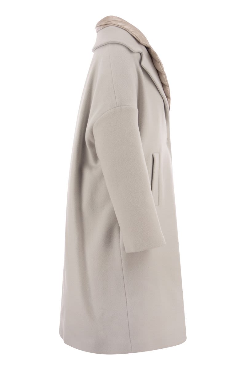 HERNO Double Wool Blend Resort Jacket with Detachable Padded Layer for Women - Beige