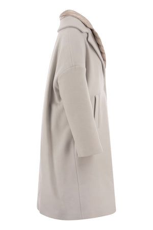 HERNO Double Wool Blend Resort Jacket with Detachable Padded Layer for Women - Beige