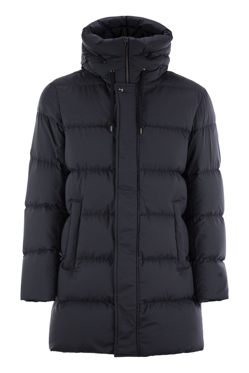 HERNO Luxury Lightweight Down Jacket with Fixed Hood