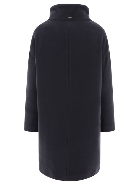 HERNO Elegant Ultralight Down Jacket with Wool Blend