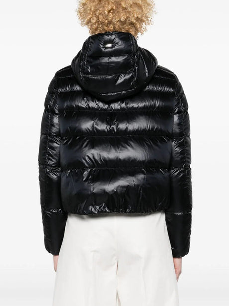 HERNO Luxurious Black Hooded Puffer Jacket