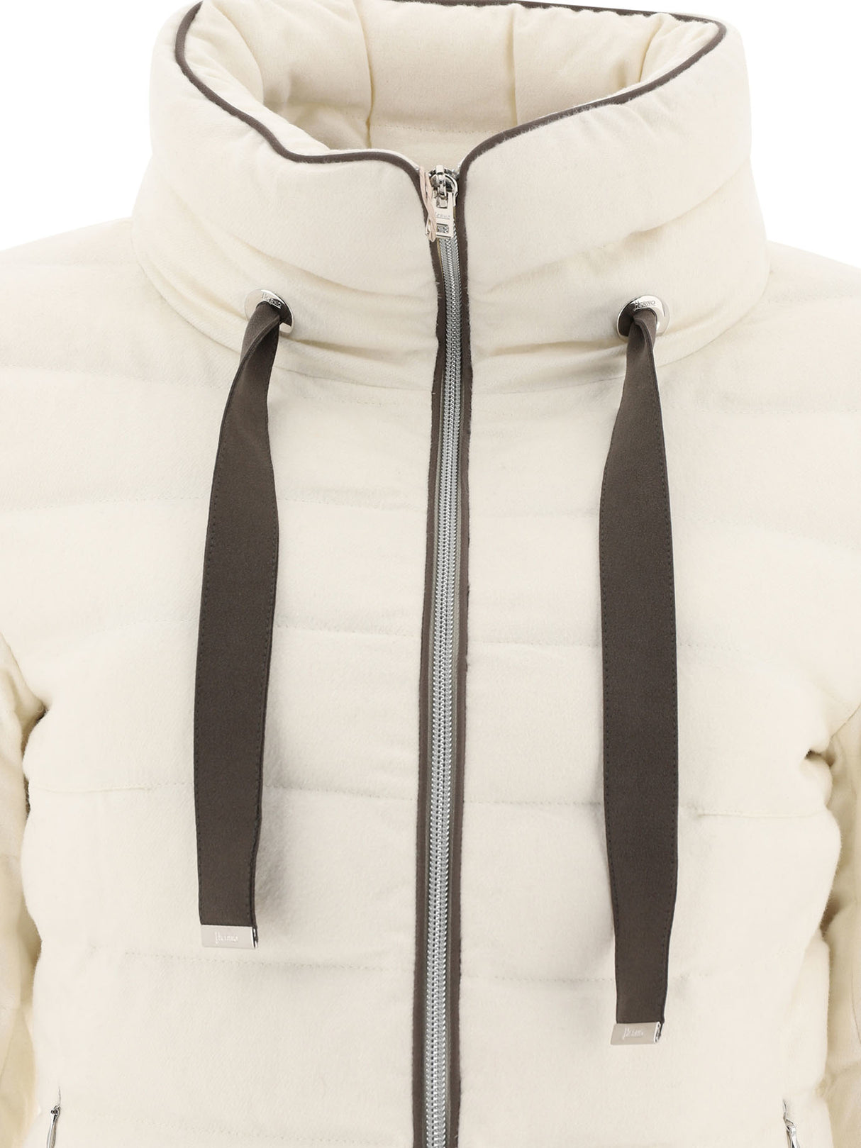 HERNO Elegant Silk and Cashmere Down Jacket