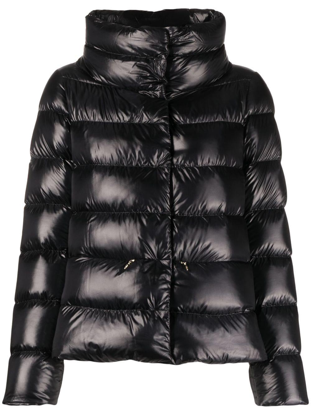 HERNO Luxurious Quilted Down Jacket with Monogram Accents