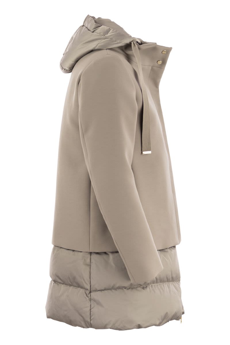 HERNO Turtledove A-Shape Down Jacket with Hood for Women - FW23