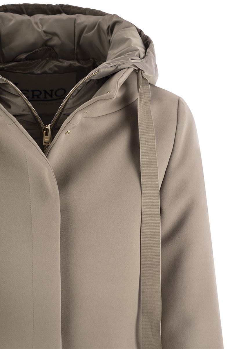 HERNO Turtledove A-Shape Down Jacket with Hood for Women - FW23