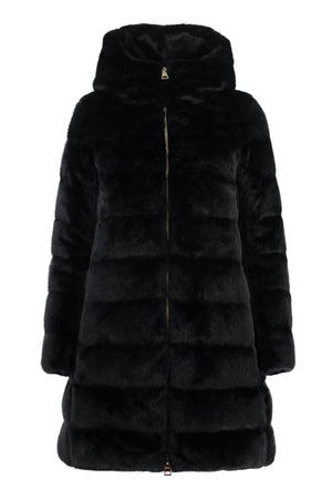 HERNO Hooded Faux Fur Jacket for Women