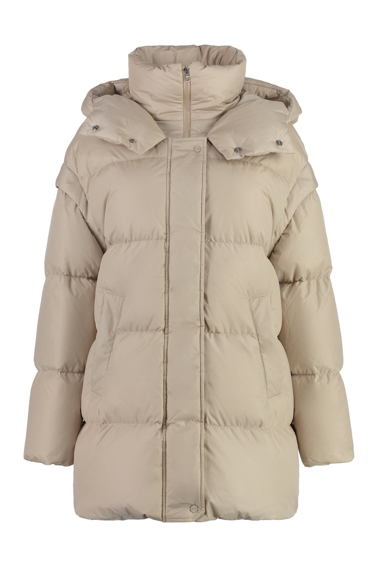 HERNO Hooded Down Jacket with Removable Sleeves