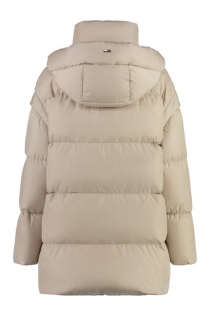 HERNO Hooded Down Jacket with Removable Sleeves