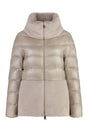 HERNO Women's Full Zip Down Jacket with Vegan Fur Details