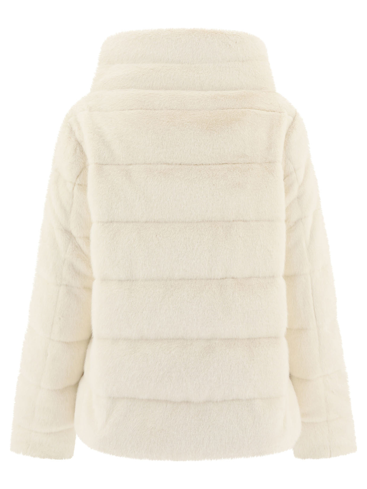 HERNO Elegant Faux Fur-Trimmed Down Jacket