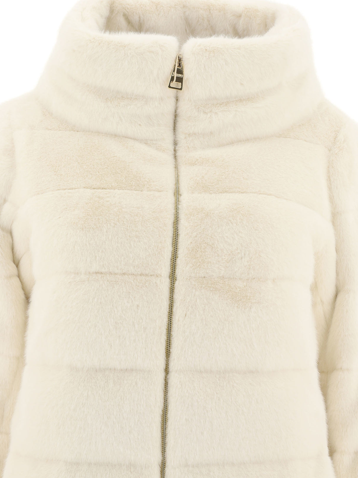 HERNO Elegant Faux Fur-Trimmed Down Jacket