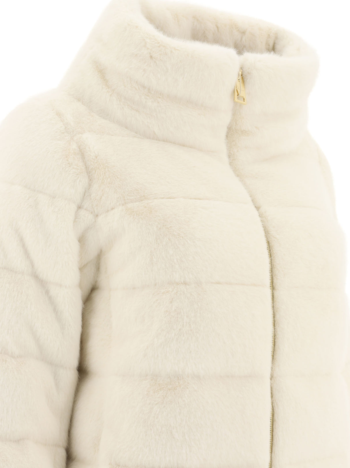 HERNO Elegant Faux Fur-Trimmed Down Jacket