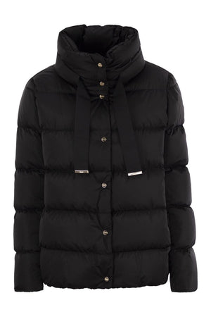 HERNO Chic Ring Collar Down Jacket