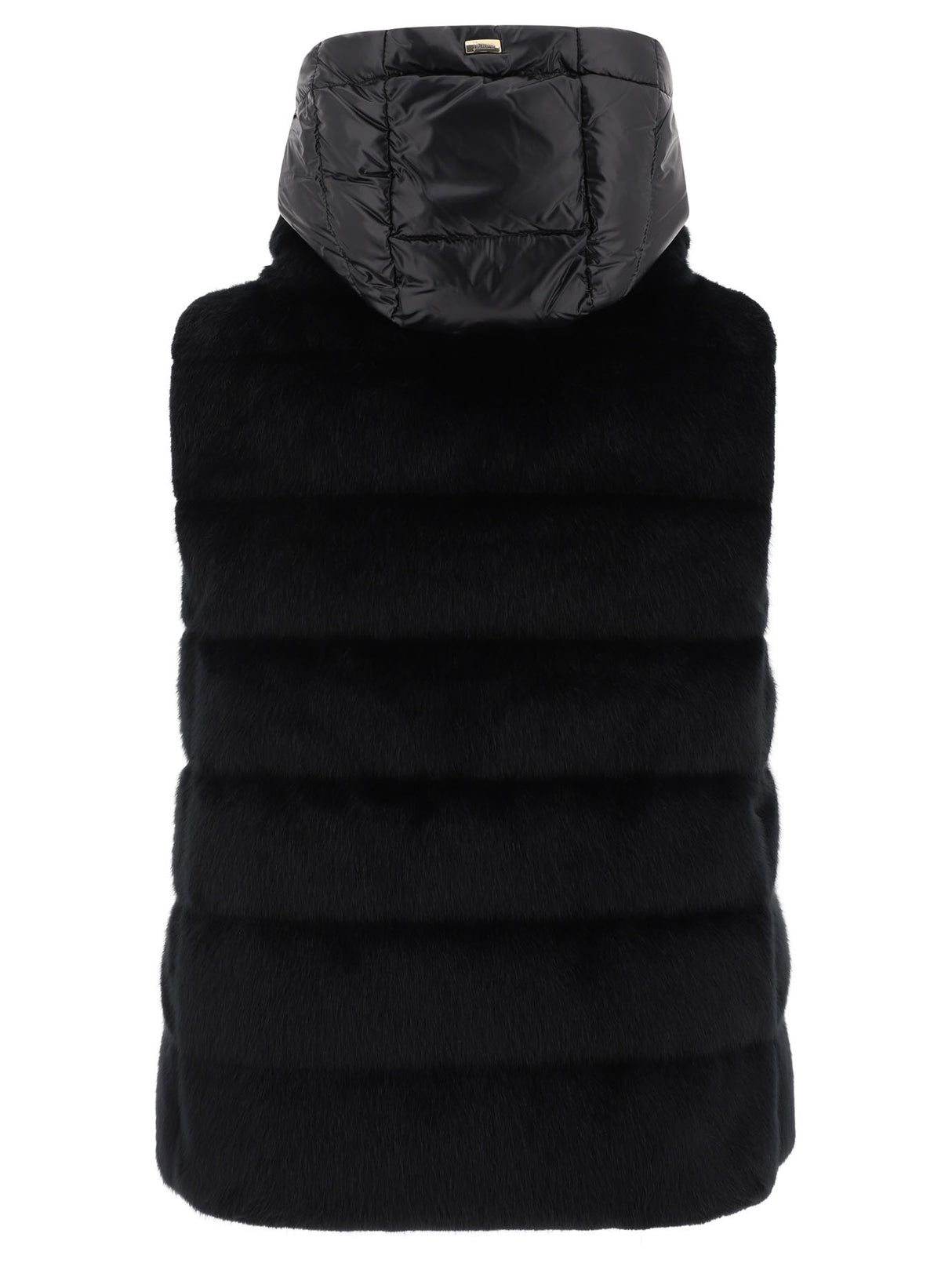 HERNO Elegant Sleeveless Faux Fur Jacket