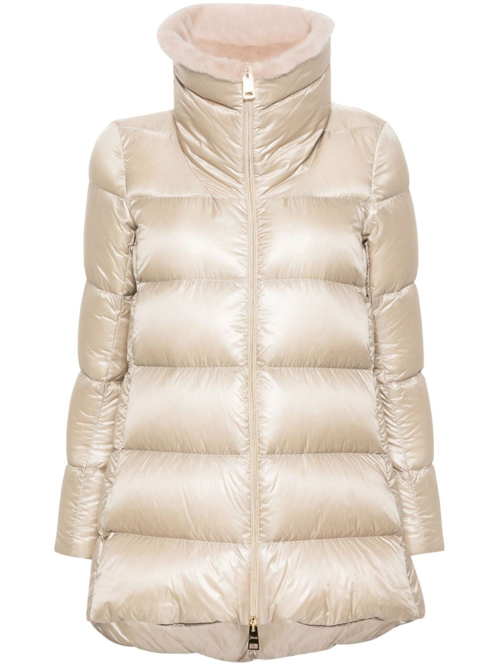 HERNO Shearling Collar Padded Jacket