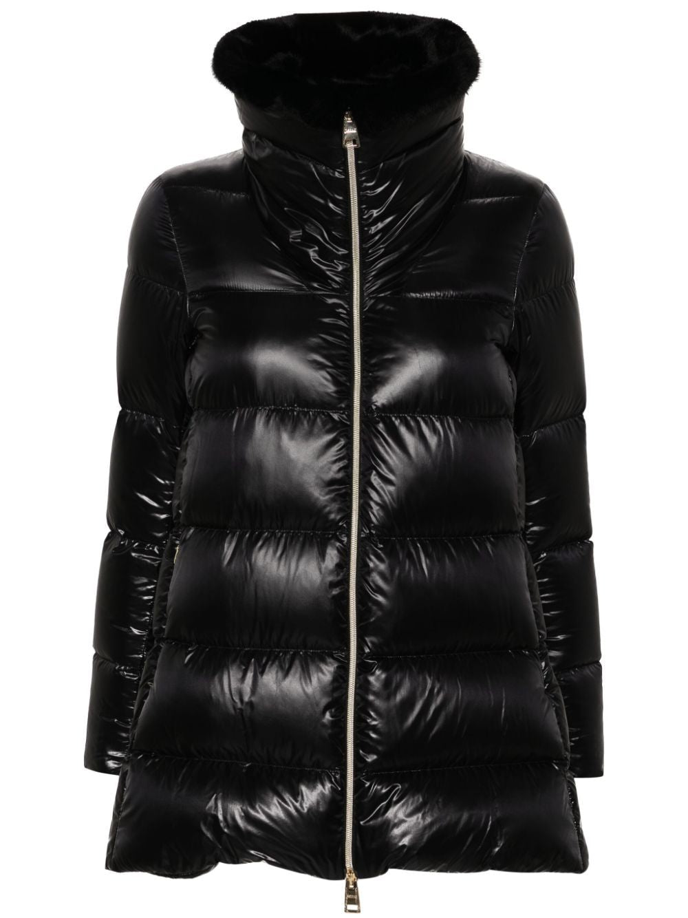 HERNO Padded Jacket with Shearling Collar for Women