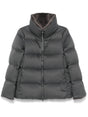 HERNO FAUX FUR COLLAR PUFFER JACKET