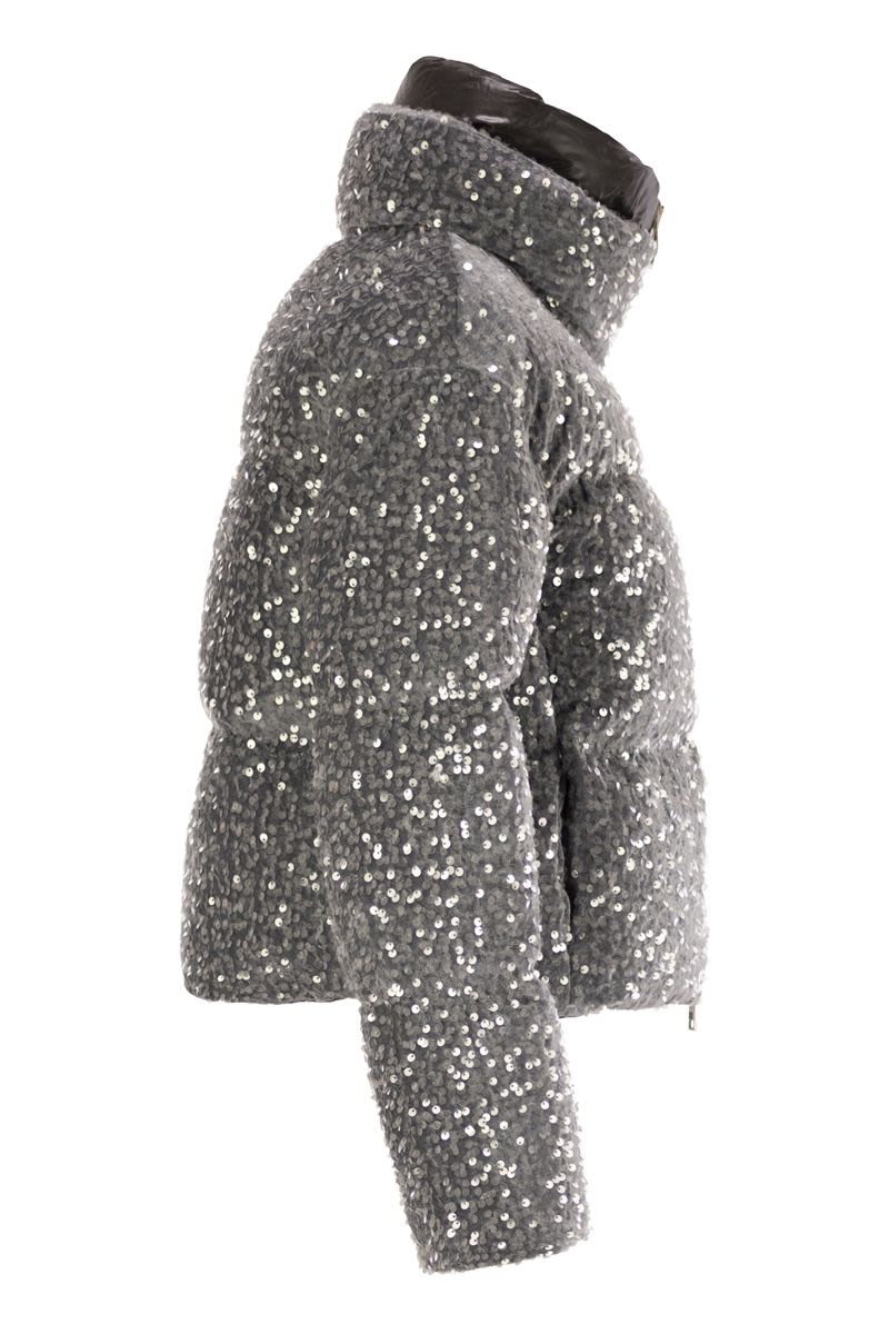 HERNO Mini Sequined Down Jacket