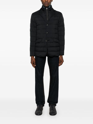 HERNO Elegant Black Nylon Down Jacket