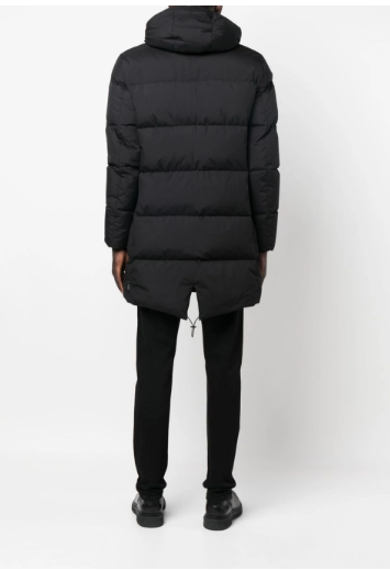 HERNO BLACK QUILTED PUFFER JACKET