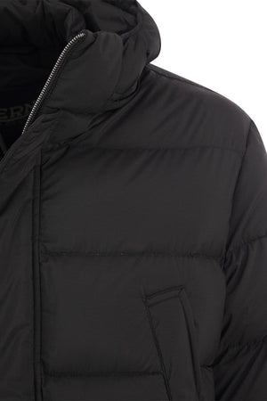 HERNO Elegant Long Down Jacket with Dual Pocket Design