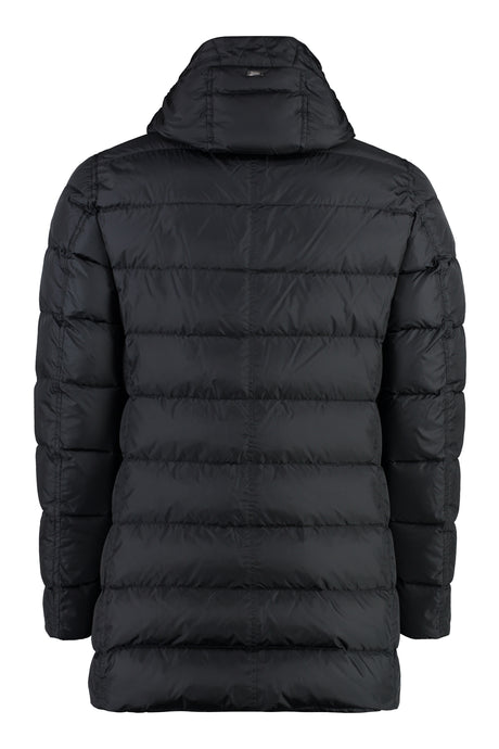 HERNO Men's Long Hooded Down Jacket