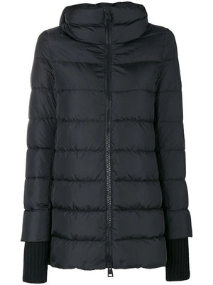 HERNO Medium Down Jacket for Women in Black - FW24 Collection