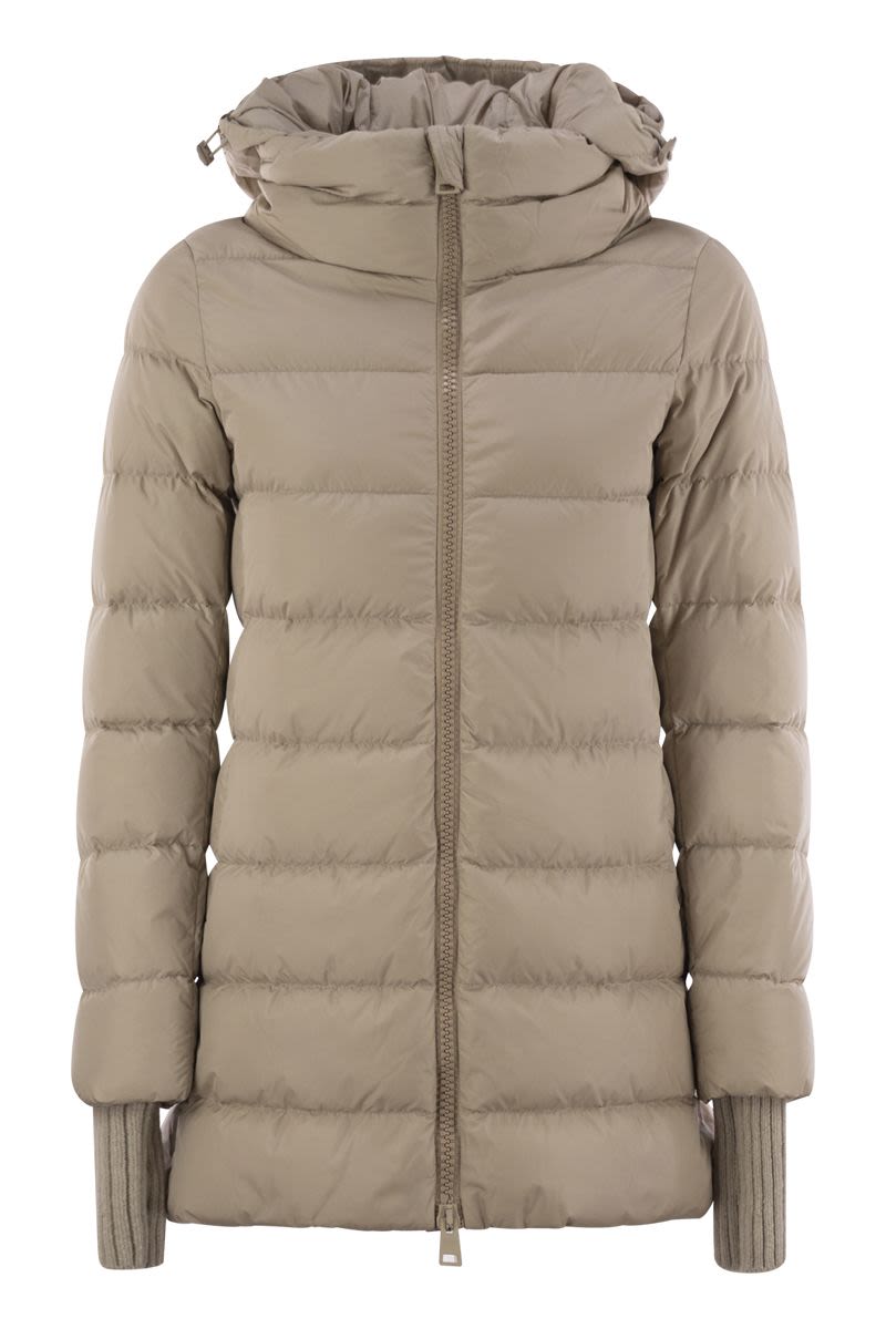 HERNO Women's Midi Down Jacket with Detachable Hood