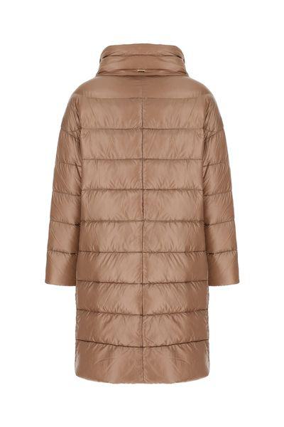 HERNO Luxury Taupe Nylon Quilted Down Jacket