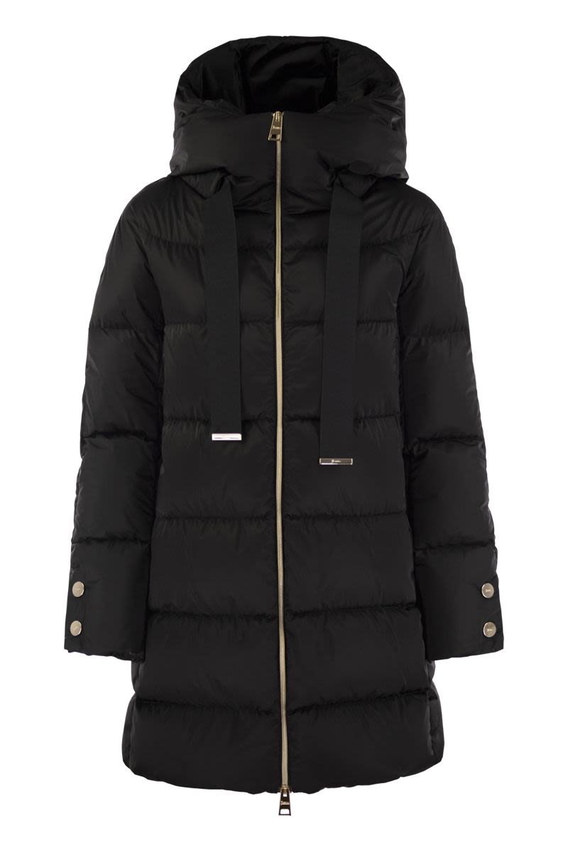 HERNO Elegant A-Shape Down Hooded Jacket