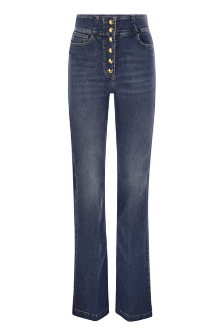 ELISABETTA FRANCHI Logo Back Pocket Denim Jeans for Women