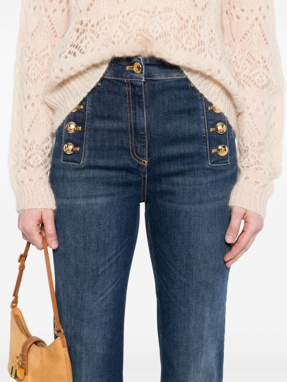 ELISABETTA FRANCHI Chic Flared Denim Jeans