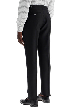 TOM FORD Premium Wool-Mohair Tailored Trousers with Integrated Belt