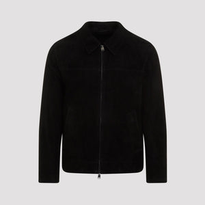 BRIONI Luxury Suede Leather Collar Jacket