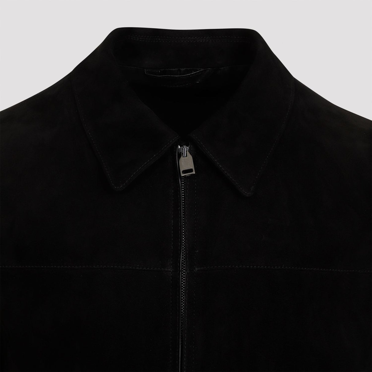 BRIONI Luxury Suede Leather Collar Jacket