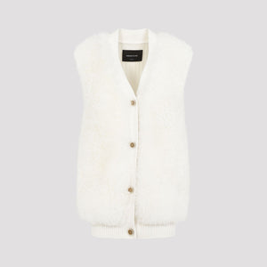 FABIANA FILIPPI Luxurious Shearling and Merino Wool Silk-Cashmere Blend Gilet