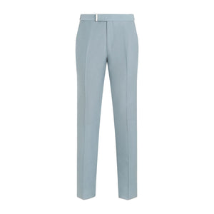 TOM FORD Light Blue Wool and Silk Pants for Men