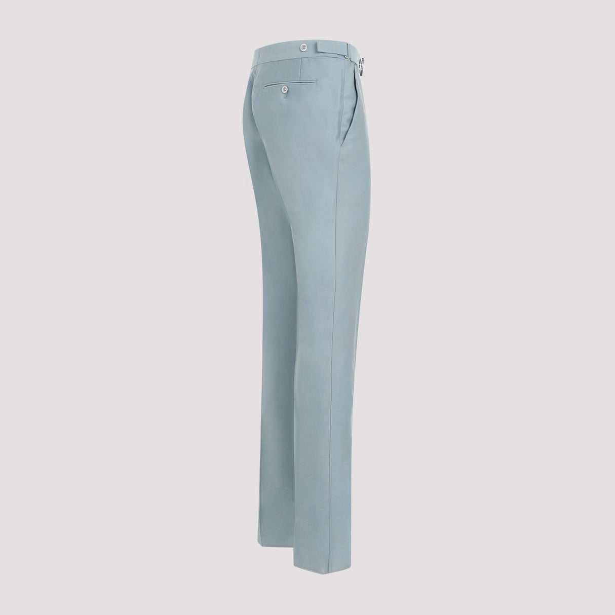 TOM FORD Light Blue Wool and Silk Pants for Men