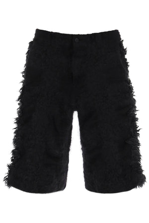 男士原色羊毛製造仿狐毛編织短褲大型系列
