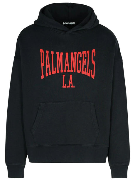 PALM ANGELS College Style Hooded Sweatshirt - Relaxed Fit, Size L