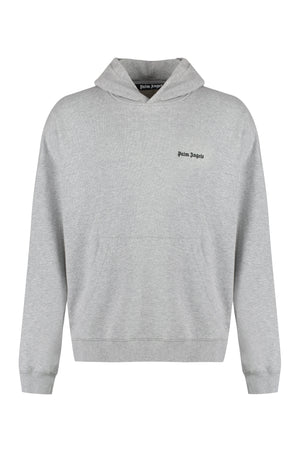 PALM ANGELS Grey Hooded Sweatshirt for Men