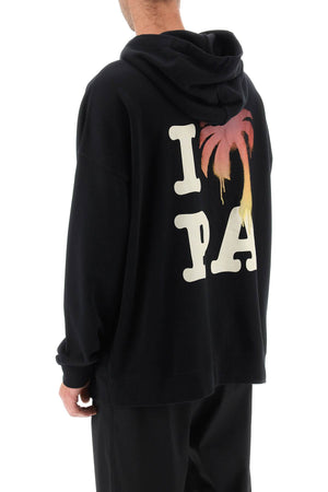 PALM ANGELS Men's I LOVE Paint Oversized Hoodie in Black