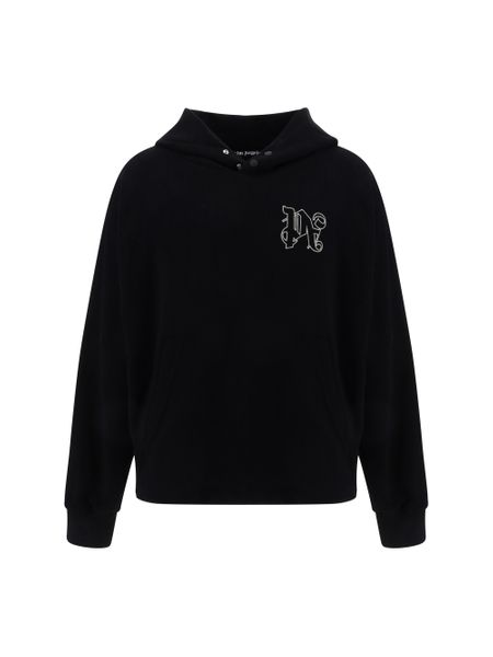 PALM ANGELS Stylish Black Embroidered Cotton Hoodie for Men - FW23